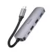 Parveidotājs Hoco HB27 Type-C Multi-Function Converter HDMI+USB3.0+USB2.0*2+PD peleks