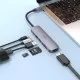 Parveidotājs HB28 Type-C multi-function converter HDMI+USB3.0+USB2.0+SD+TF+PD peleks