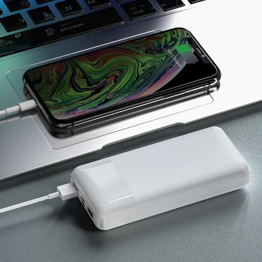 Arejais-akumulators Power Bank Hoco J72A 20000mAh balts