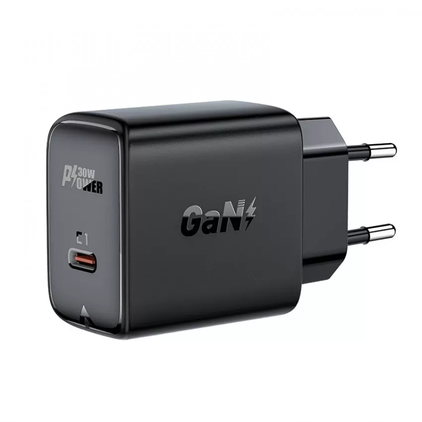 Lādētājs Acefast A21 30W GaN USB-C melns