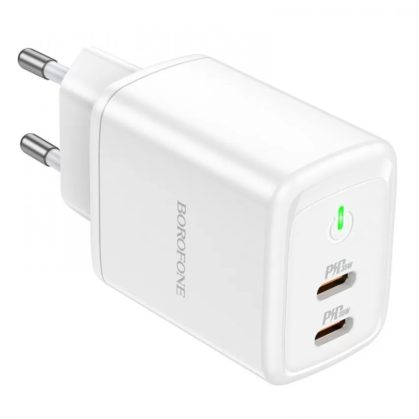 Laadija Borofone BN9 35W 2xUSB-C valge