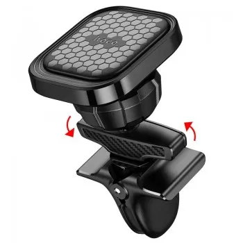 Car phone holder Hoco S49 for using on ventilation grille, magnetic, black