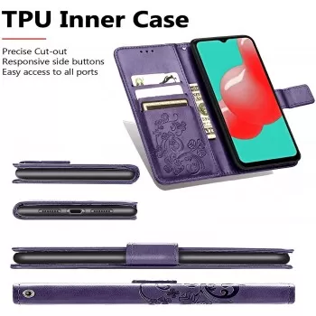 Maciņš Flower Book Samsung A145 A14 4G/A146 A14 5G violets