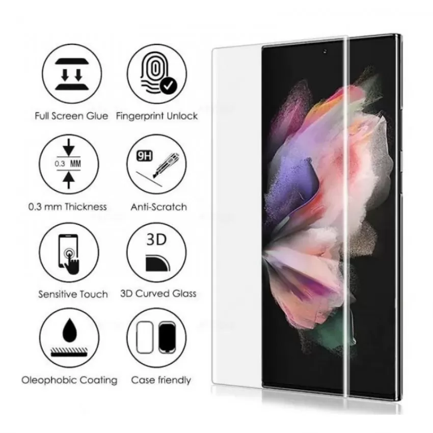 LCD aizsargstikls M1 5D UV Glue Samsung G988 S20 Ultra liektss skaidrs