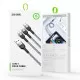 USB kabelis DUZZONA A3 3in1 microUSB-Lightning-Type-C 1.2m pelēks