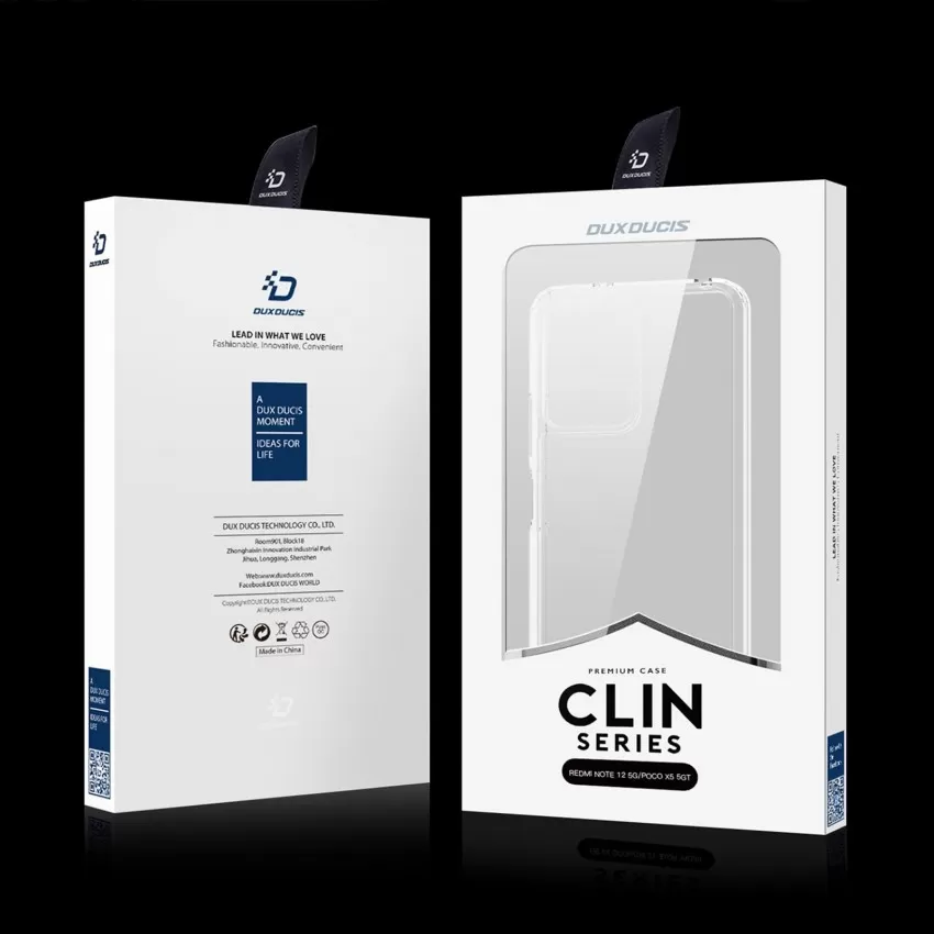 Maciņš Dux Ducis Clin Xiaomi Redmi Note 12 5G/Poco X5 5G caurspīdīgs