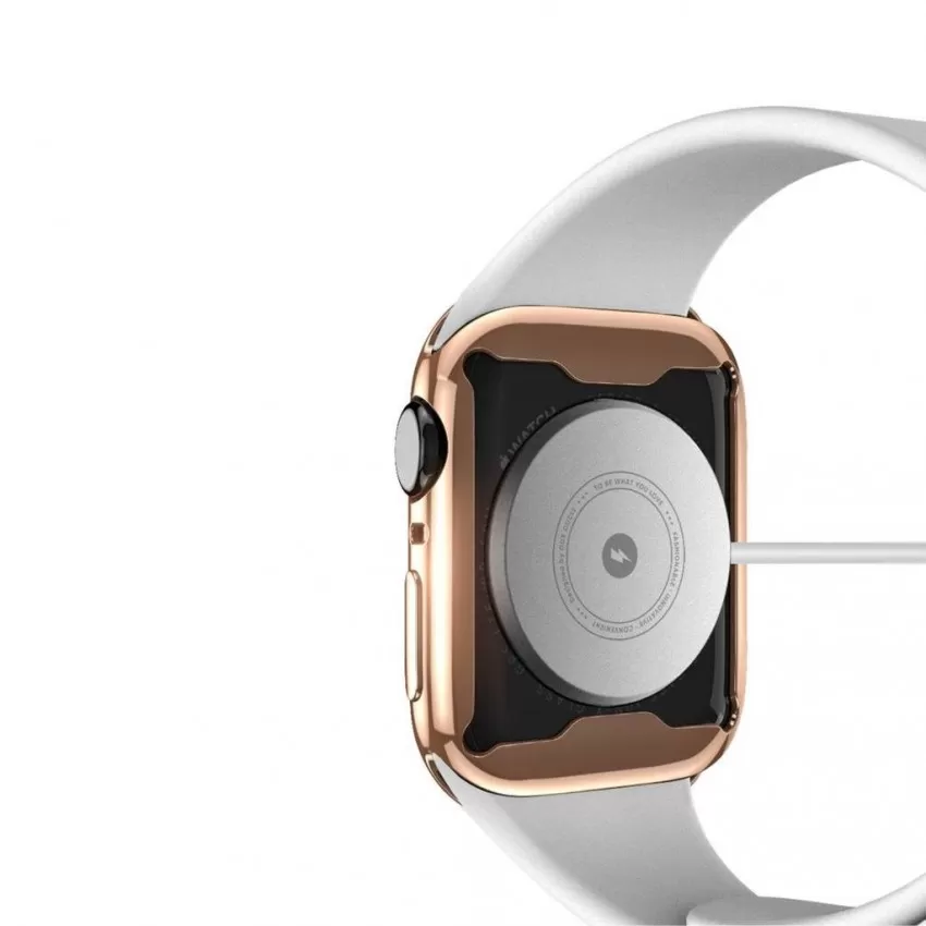 LCD kaitsev karastatud klaas/ümbris Dux Ducis Samo Apple Watch 44mm roosa