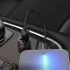 Autolaadija Hoco Z49 2xUSB-A + Lightning must