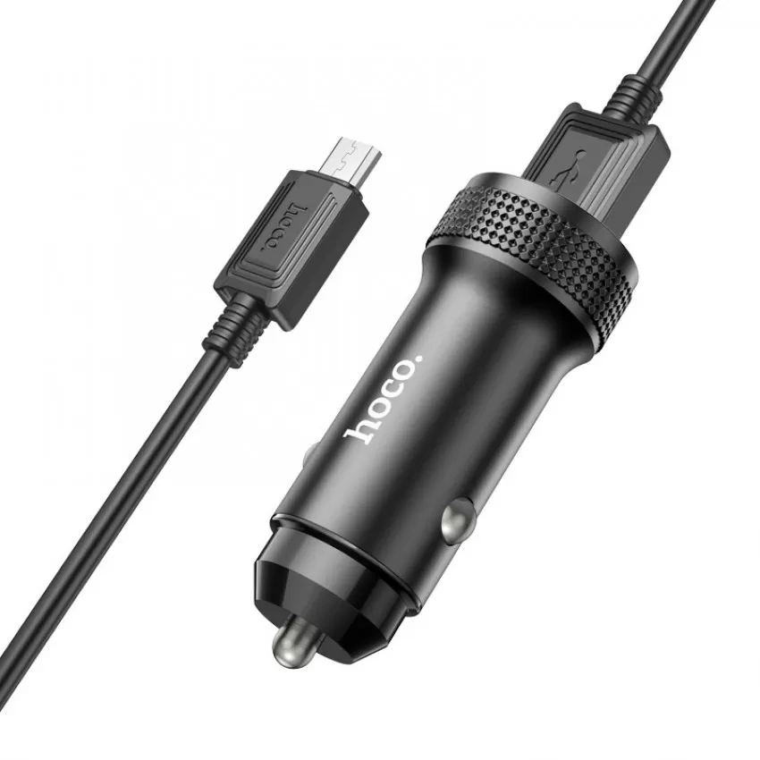 Autolaadija Hoco Z49A QC3.0 18W + MicroUSB must