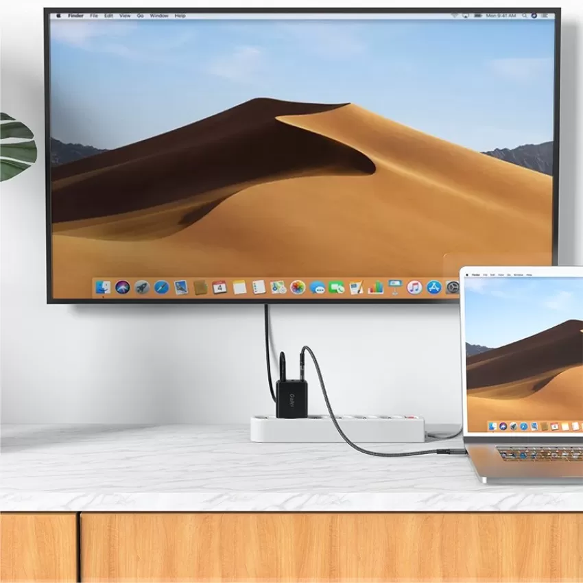 Lādētājs Acefast A17 65W GaN USB-C/USB-A/HDMI melns