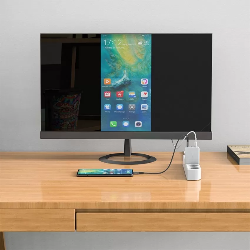 Lādētājs Acefast A17 65W GaN USB-C/USB-A/HDMI melns