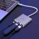 Parveidotājs Hoco HB14 Type-C to USB-A+HDMI+Type-C sudraba krāsa