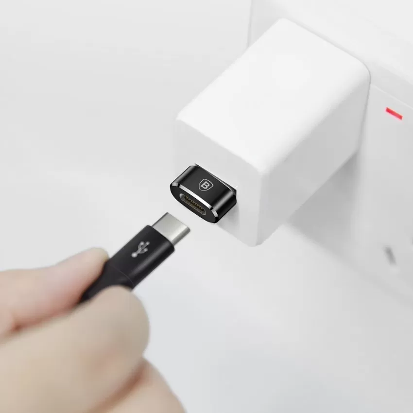 Parveidotājs Baseus Type-C to USB-A melns CAAOTG-01