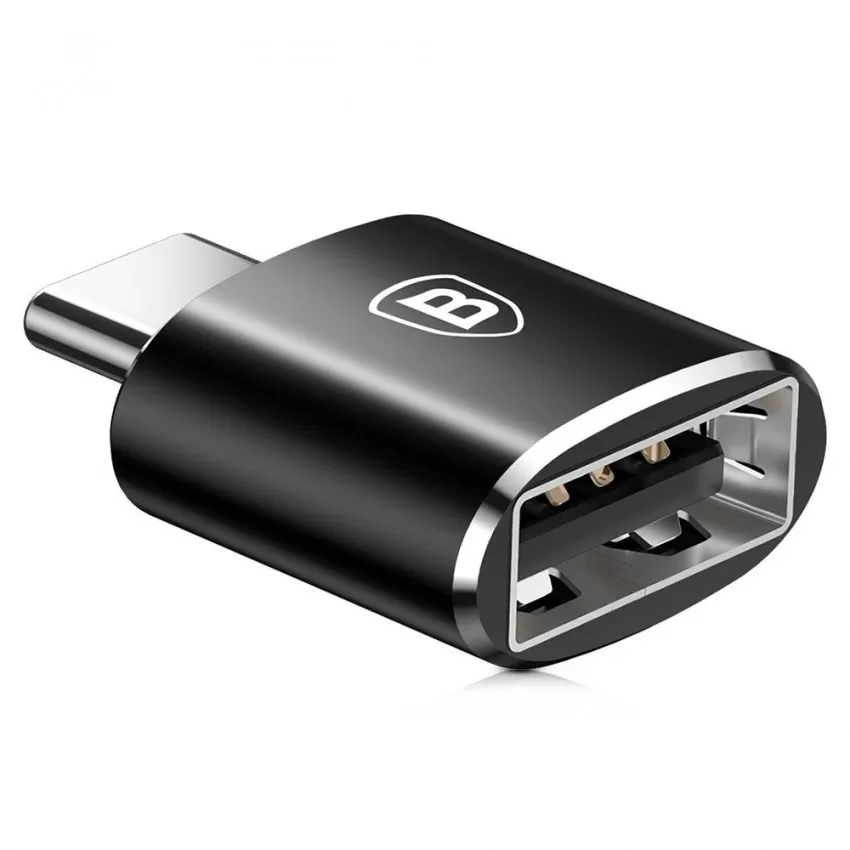Parveidotājs Baseus USB-A to Type-C OTG melns CATOTG-01