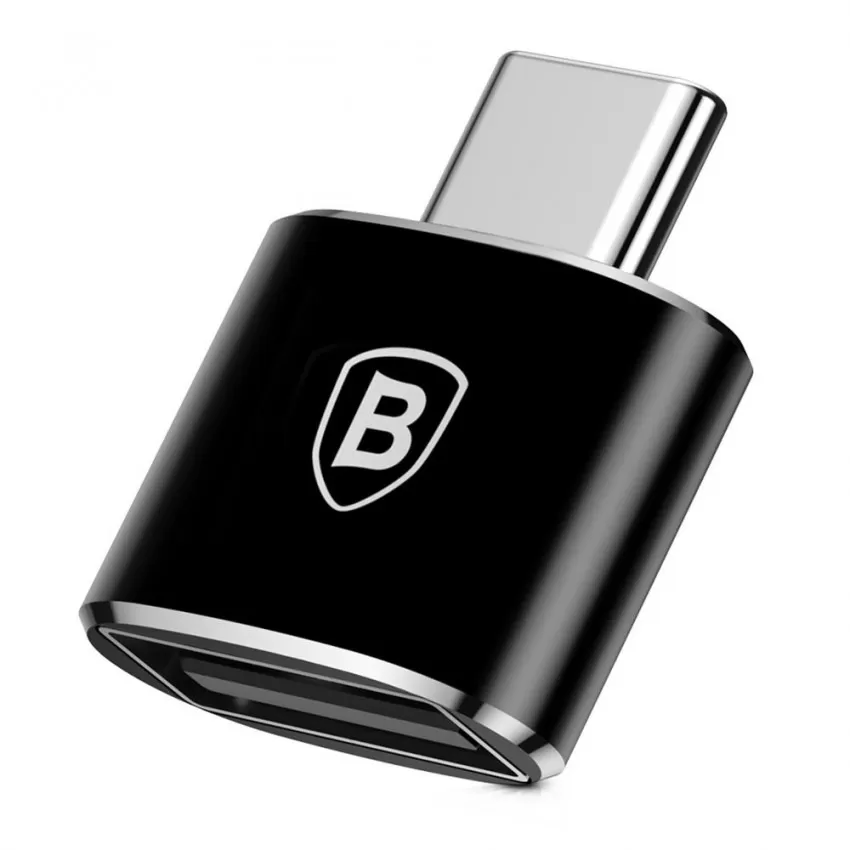Parveidotājs Baseus USB-A to Type-C OTG melns CATOTG-01