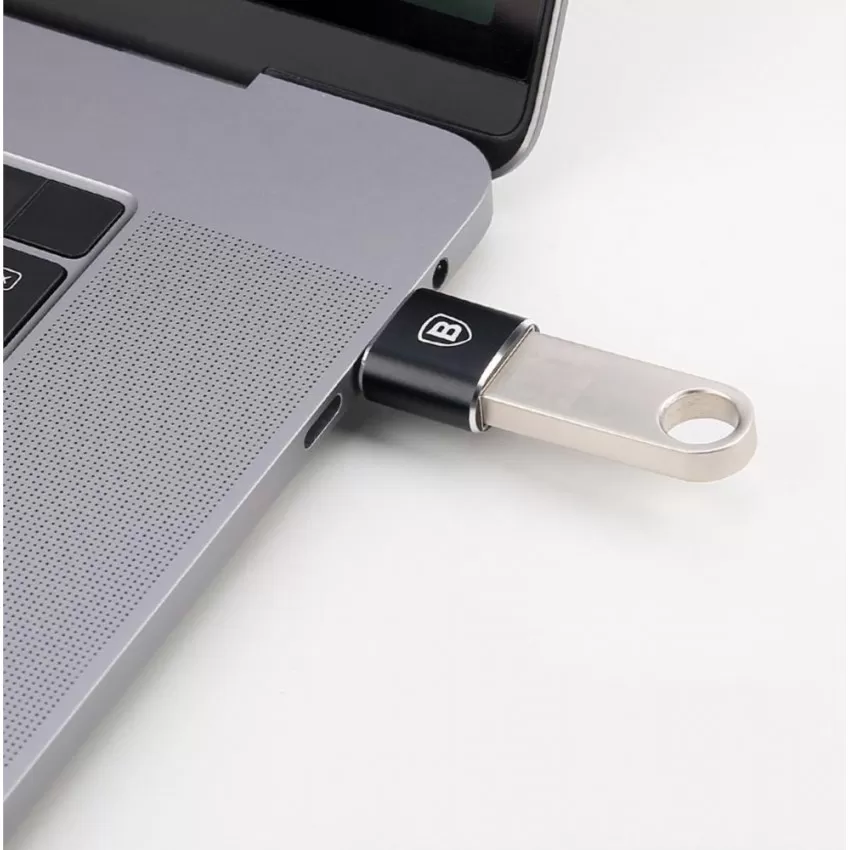 Parveidotājs Baseus USB-A to Type-C OTG melns CATOTG-01
