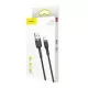 USB kabelis Baseus Cafule USB-A to Lightning 1.5A 2.0m pelēks-melns CALKLF-CG1