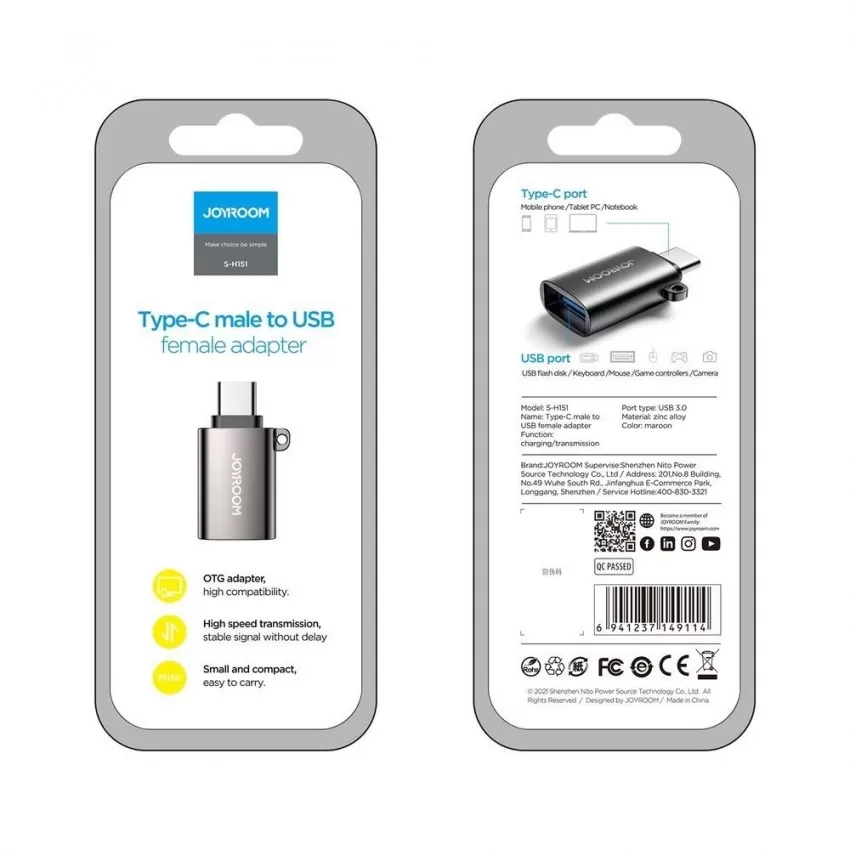 Parveidotājs Joyroom S-H151 USB-A to Type-C