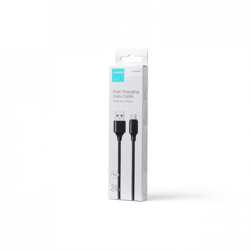 USB kabelis Joyroom S-UM018A9 USB to MicroUSB 2.4A 1.0m melns