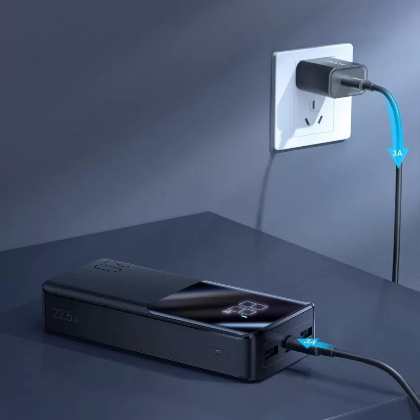 Arejais-akumulators Power Bank Joyroom JR-QP192 22.5W 20000mAh melns
