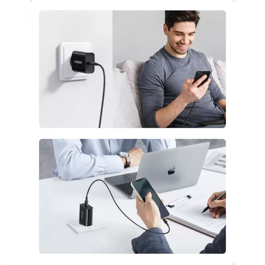Lādētājs Ugreen CD137 20W USB-C melns