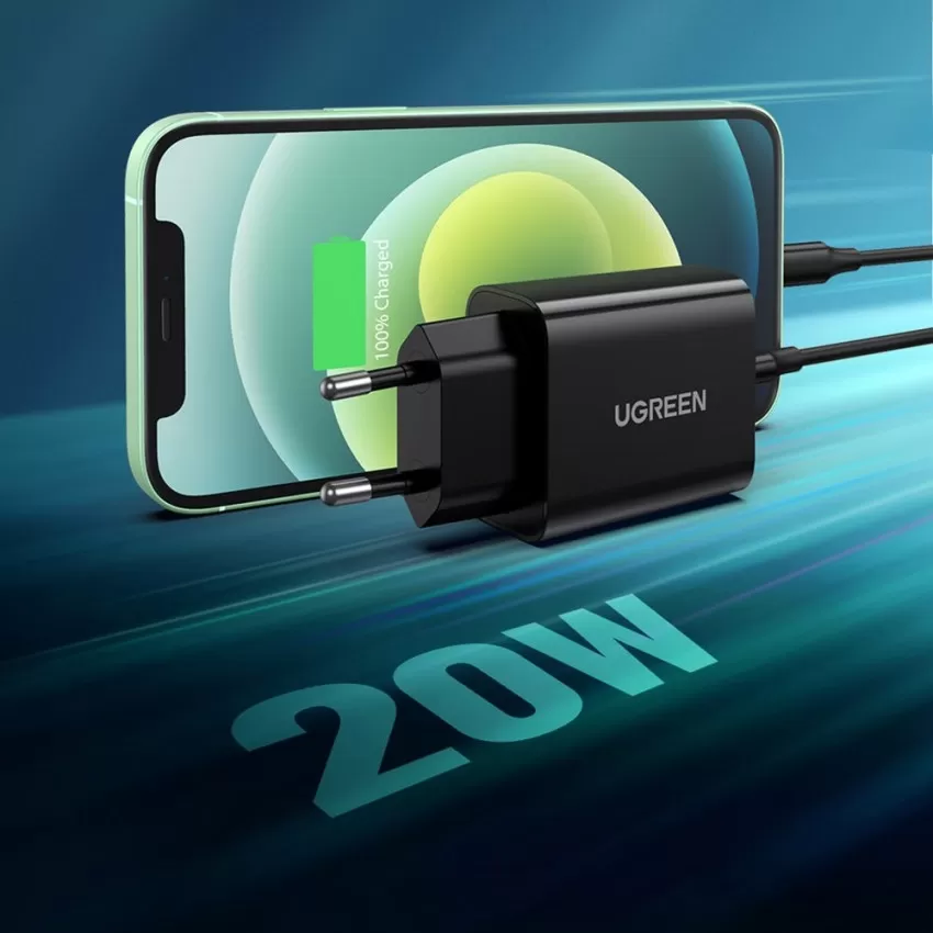 Lādētājs Ugreen CD137 20W USB-C melns