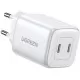 Lādētājs Ugreen CD294 45W GaN 2xUSB-C balts