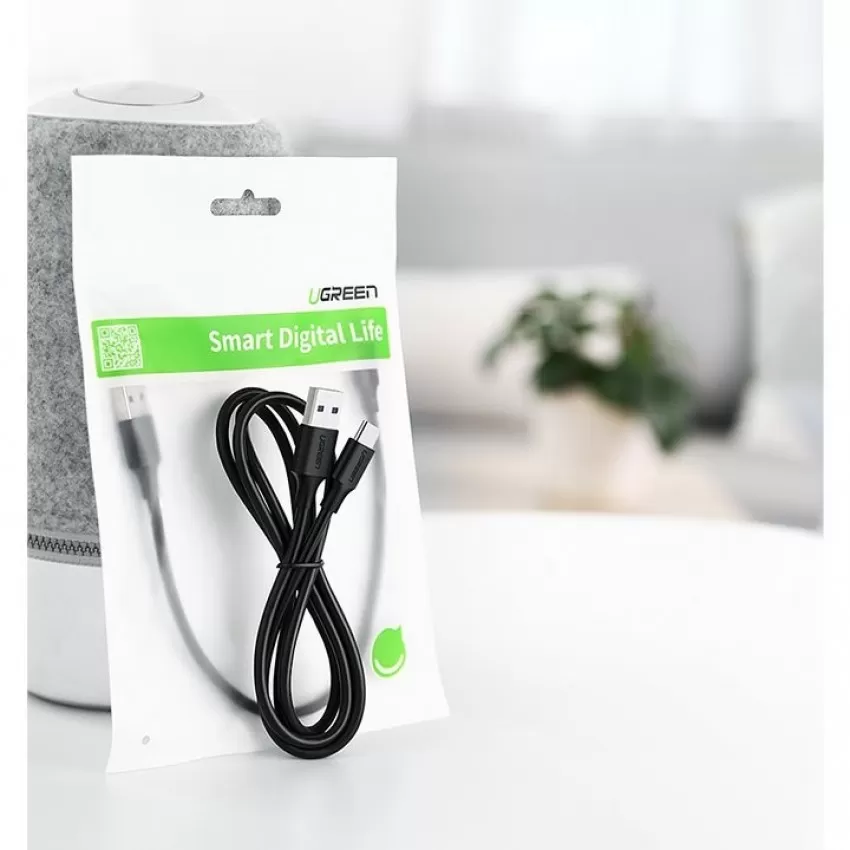 USB kabelis Ugreen US287 USB to USB-C 3A 1.5m melns