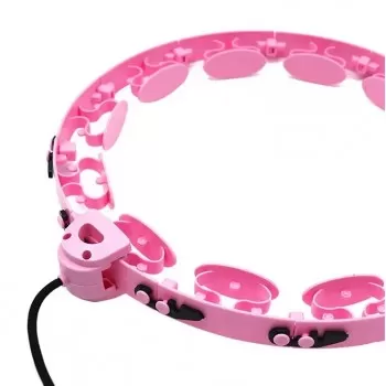Masāžas vingrošanas riņķis Smart Hula Hoop HHP008 rozā