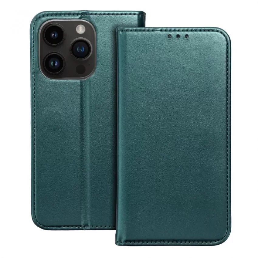 Maciņš Smart Magnetic Xiaomi Redmi Note 12S tumši zaļa