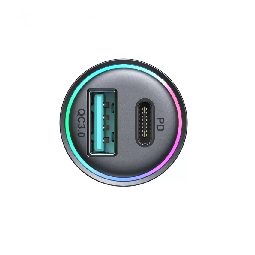 Auto lādētājs Joyroom JR-CCN04 USB-C/USB-A 60W melns