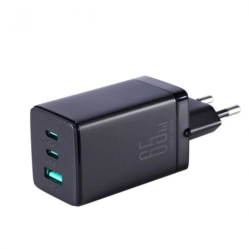 Laadija Joyroom JR-TCG01 65W GaN 2xUSB-C/USB-A + USB-C to USB-C cable 1.2m must