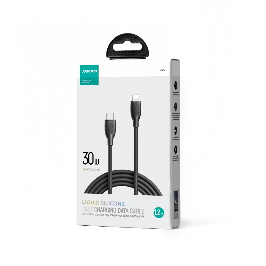 USB kabelis Joyroom SA29-CL3 USB-C to Lightning 30W 1.2m melns