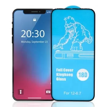 LCD aizsargstikls 18D Airbag Shockproof Samsung A155 A15 4G/A156 A15 5G melns