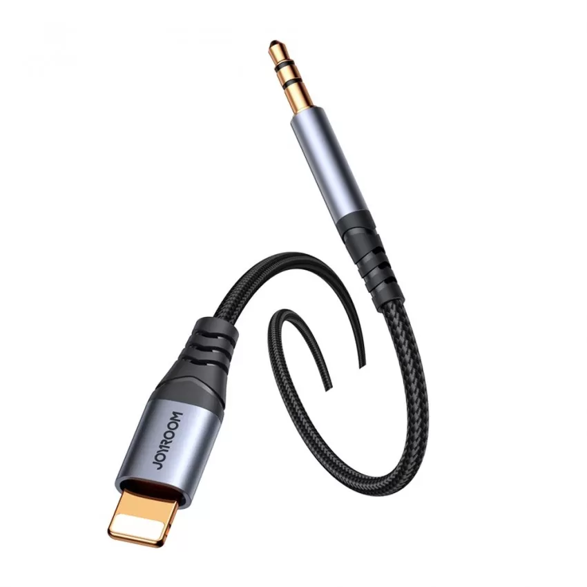 Audio kabelis Joyroom SY-A06 Lightning to 3,5mm 1.2m melns