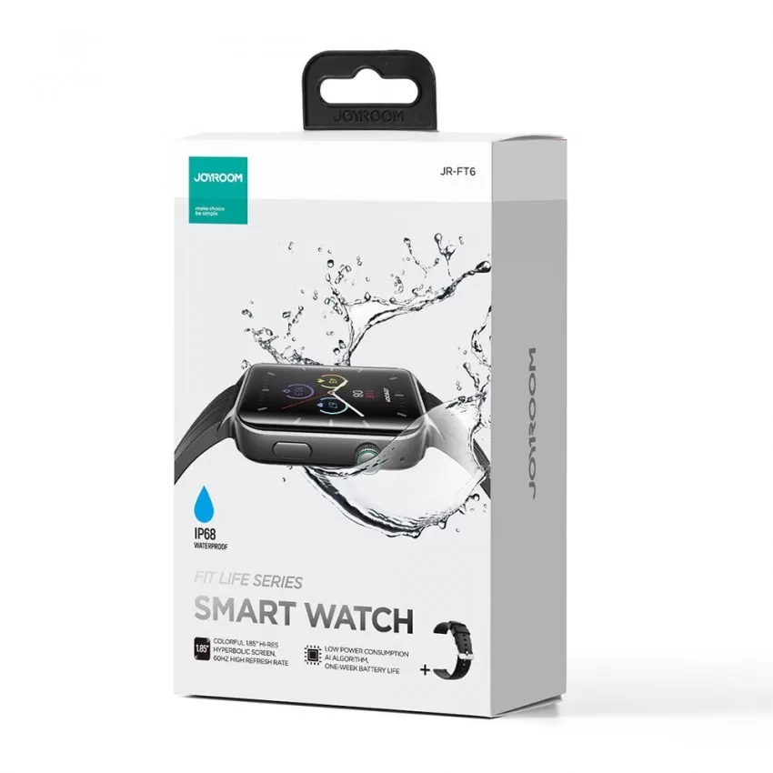 Viedais pulkstenis Joyroom JR-FT6 Smart Watch (Make/Answer Call) melns