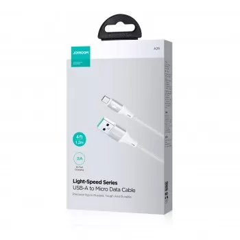 USB kabelis Joyroom SA25-AM3 USB to MicroUSB 3A 2.0m balts