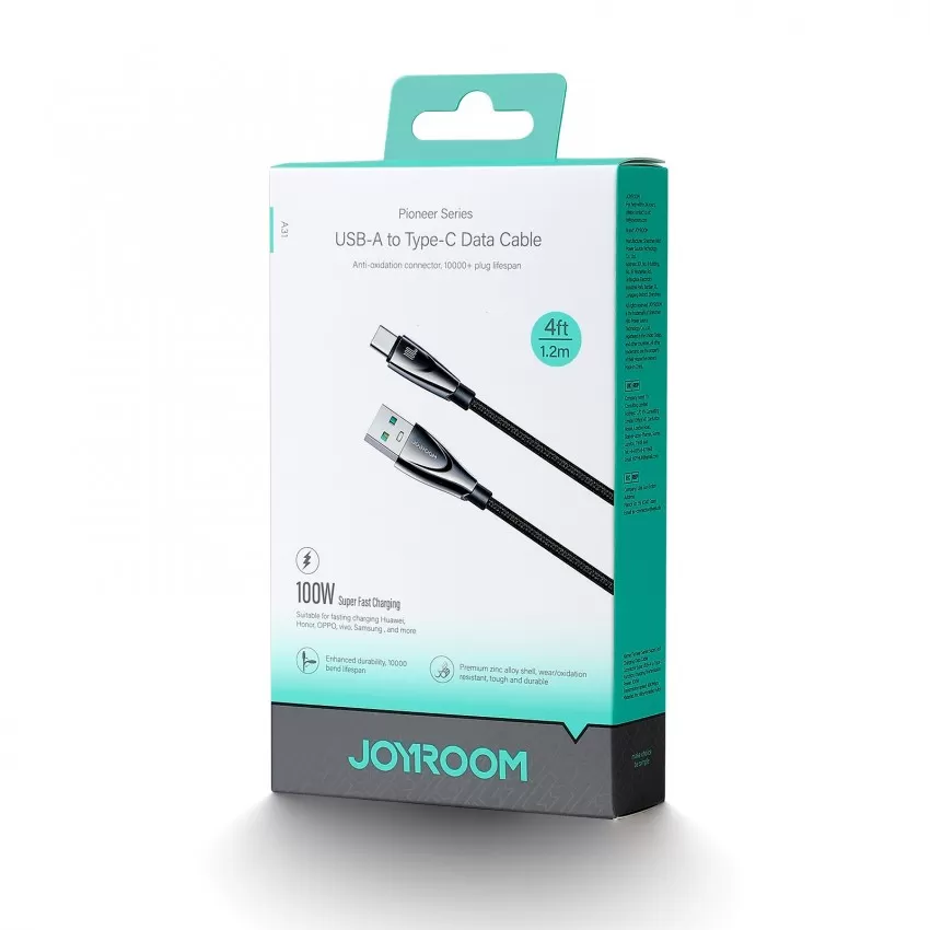 USB kabelis Joyroom SA31-AC6 USB to USB-C 100W 1.2m melns