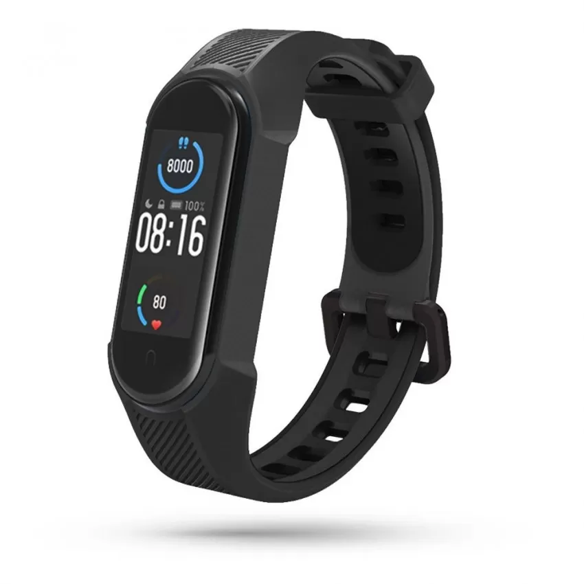 Aproce Tech-Protect Armour Xiaomi Mi Band 5/6/6 NFC melna