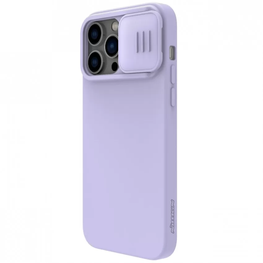 Maciņš Nillkin CamShield Silky Silicone Apple iPhone 15 Pro gaiši violets