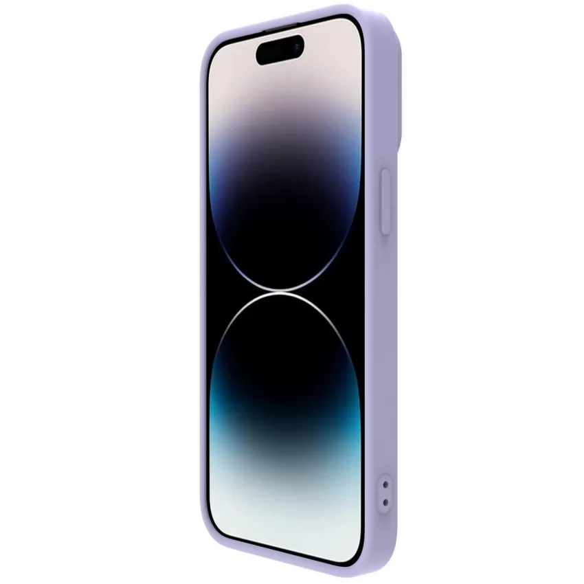 Maciņš Nillkin CamShield Silky Silicone Apple iPhone 15 Pro gaiši violets