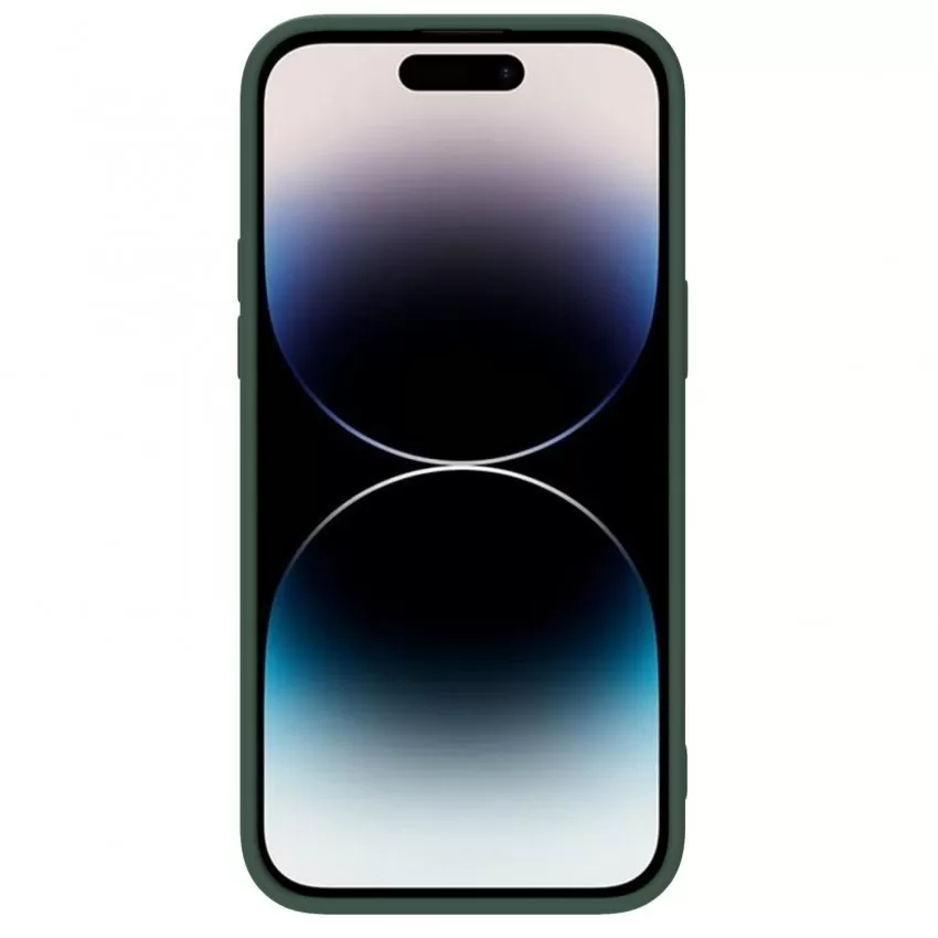 Maciņš Nillkin CamShield Silky Silicone Apple iPhone 15 Pro tumši zaļš