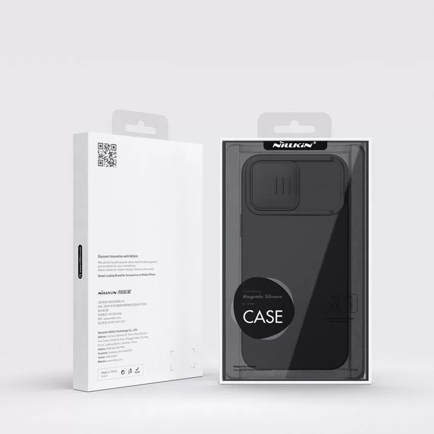 Maciņš Nillkin CamShield Silky Silicone Apple iPhone 15 Pro tumši zaļš