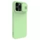 Maciņš Nillkin CamShield Silky Silicone Apple iPhone 15 gaiši zaļš