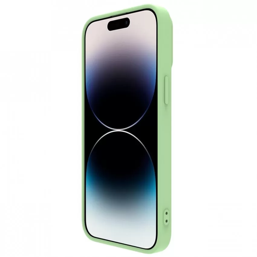 Maciņš Nillkin CamShield Silky Silicone Apple iPhone 15 gaiši zaļš