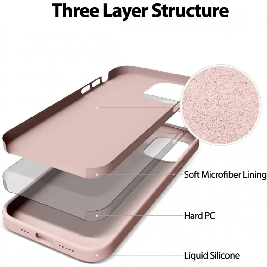 Maciņš Mercury Silicone Case Apple iPhone 12/12 Pro rozā smilšu krāsa