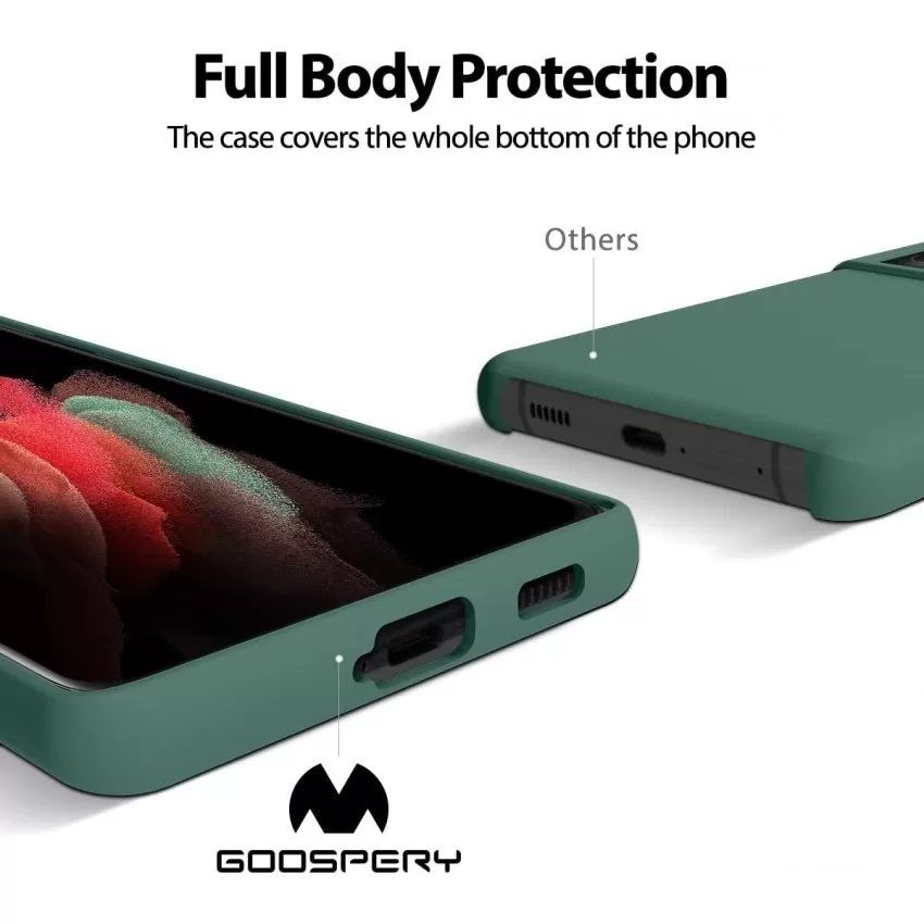 Maciņš Mercury Silicone Case Apple iPhone 15 Plus tumši zaļa