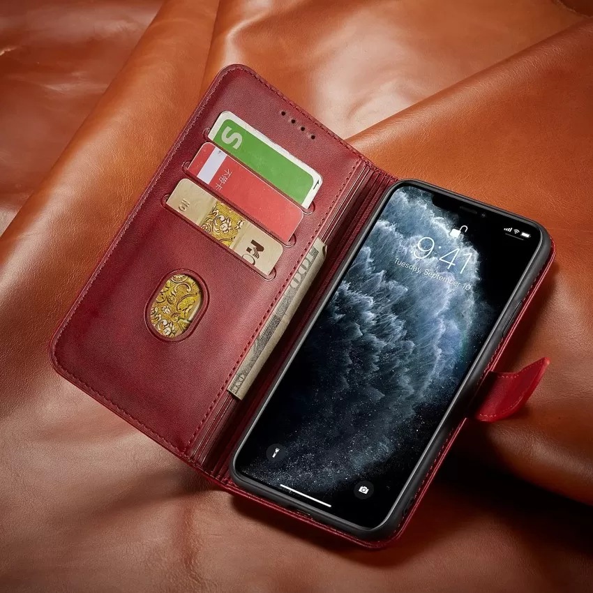 Maciņš Wallet Case Xiaomi Redmi Note 13 5G/Redmi Note 14S sarkans