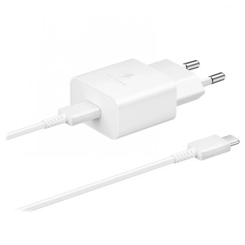 Laadija Samsung EP-T1510XWEGEU 15W + kaabel Type-C 1m valge