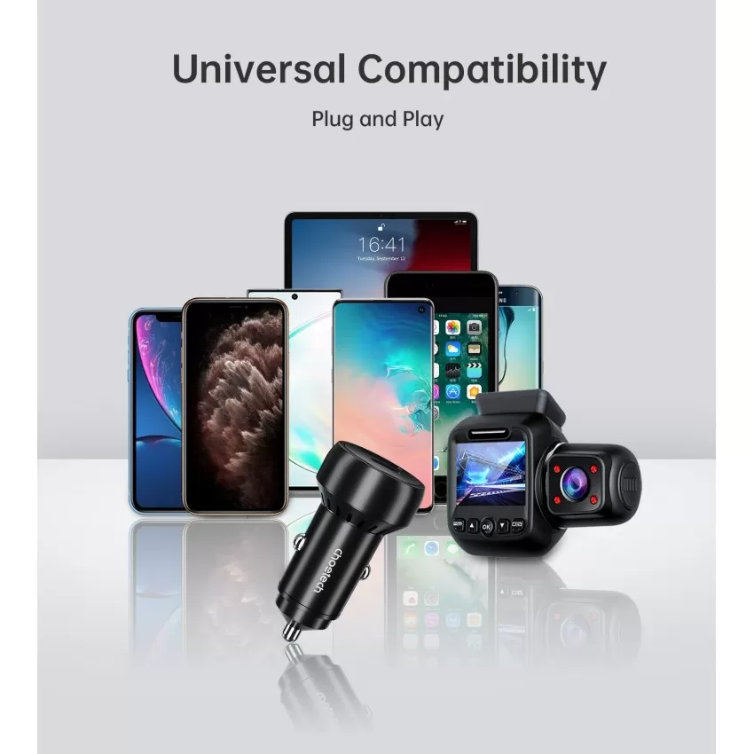 Autolaadija Choetech TC0014 USB-C/USB-A 60W must